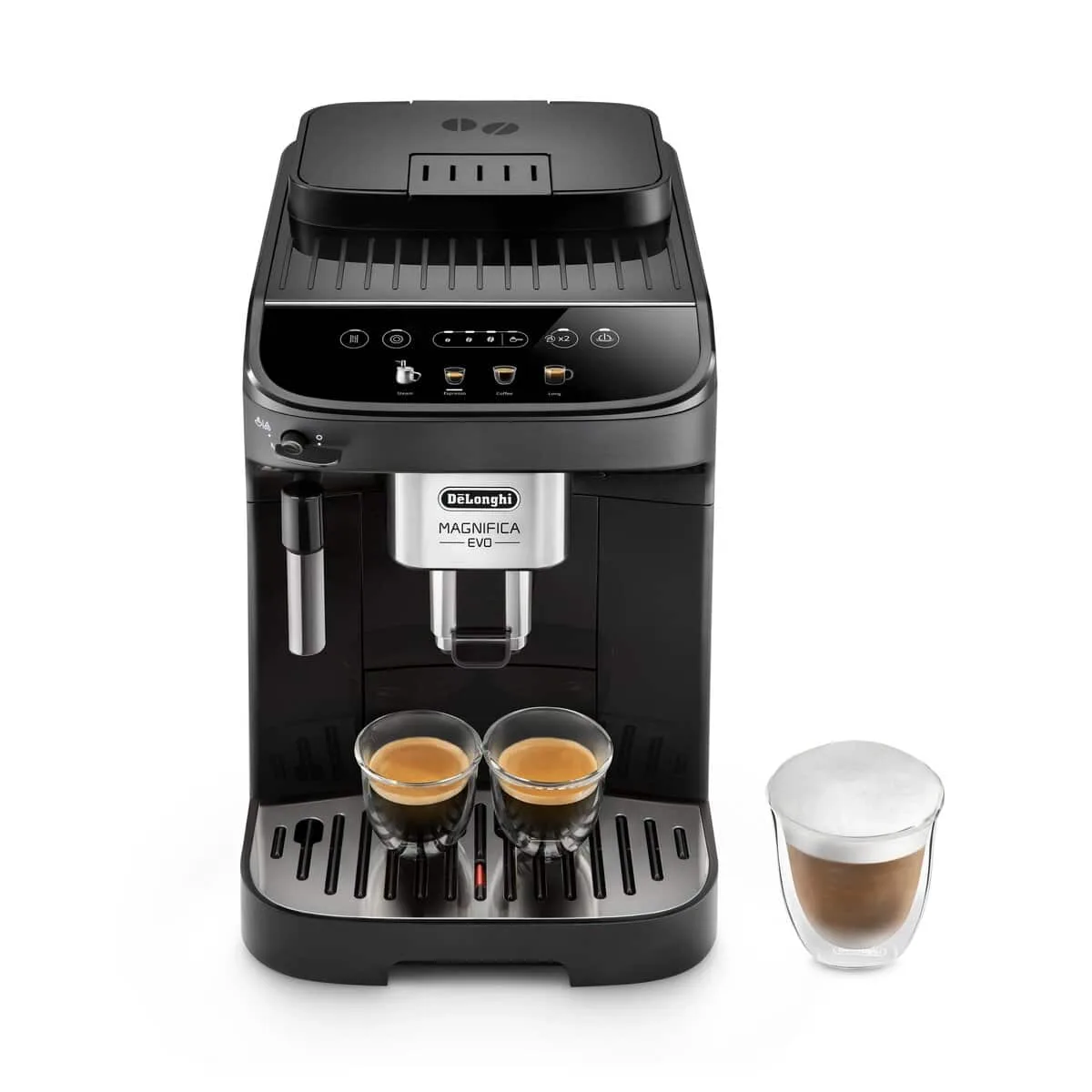 De'Longhi Magnifica Evo, Noir — One Touch, 4 boissons