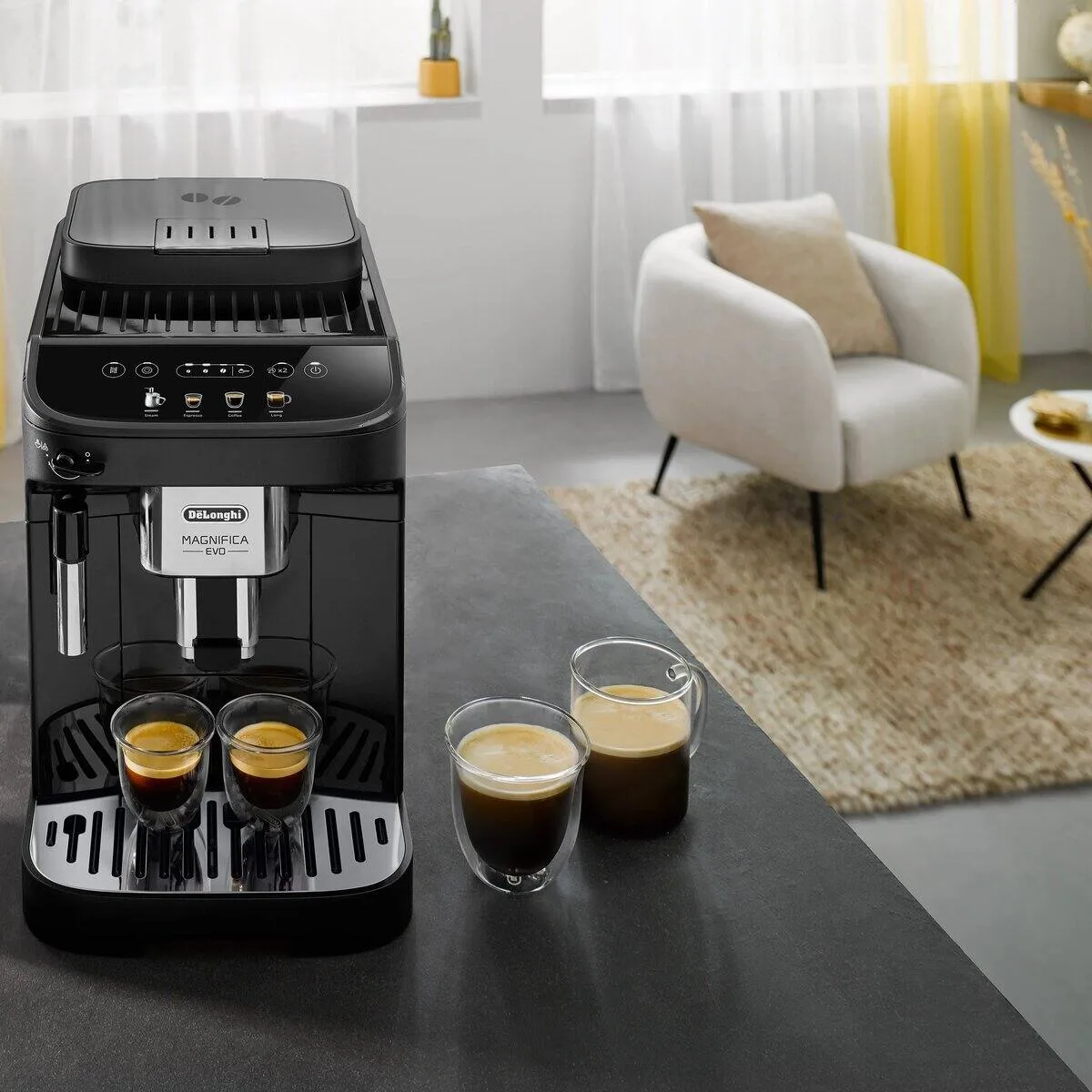 De'Longhi Magnifica Evo, Noir — One Touch, 4 boissons — visuel 3