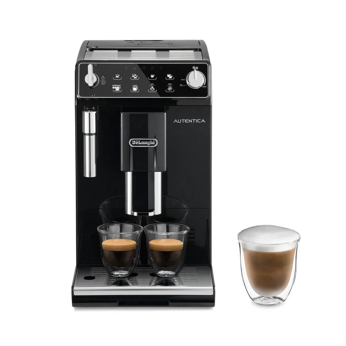 De'Longhi Autentica, Noir — One Touch, 4 boissons