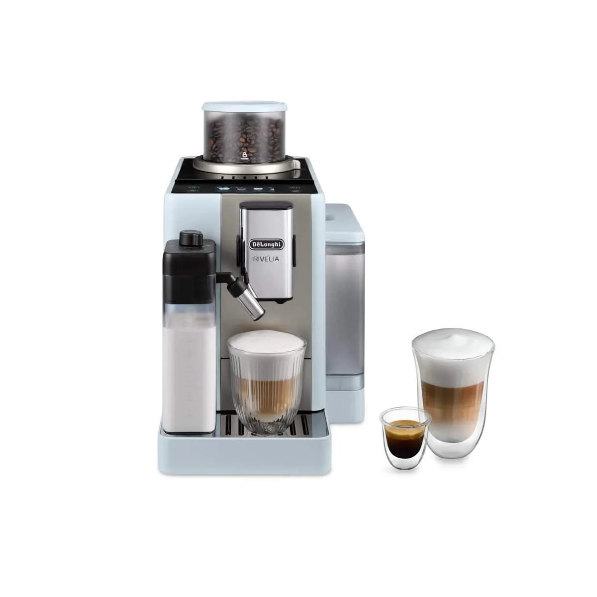 De'Longhi Rivelia LatteCrema, Blue Lagoon Special Edition — One Touch, 16 boissons