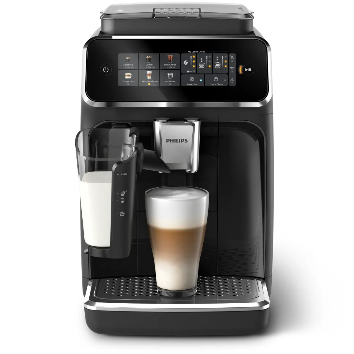 Philips Série 3300 Expresso broyeur SilentBrew machine à café 6 boissons, noir LatteGo