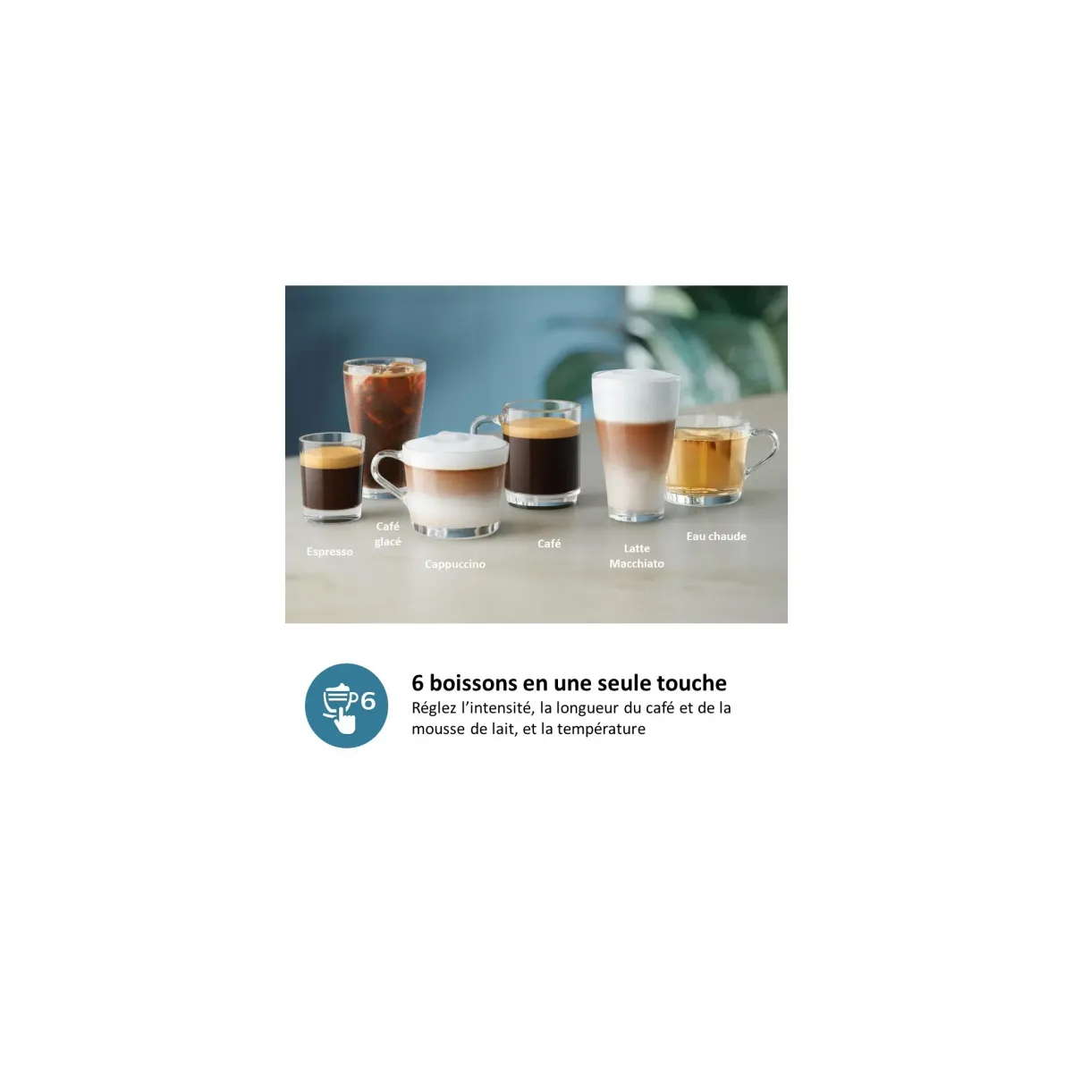 Philips Série 3300 Expresso broyeur SilentBrew machine à café 6 boissons, noir LatteGo — visuel 5