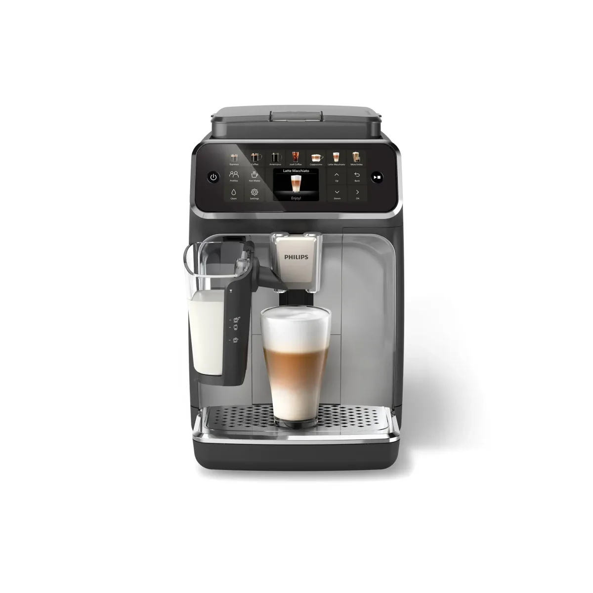 Philips Série 4400 Expresso broyeur machine à café 12 boissons, noir LatteGo