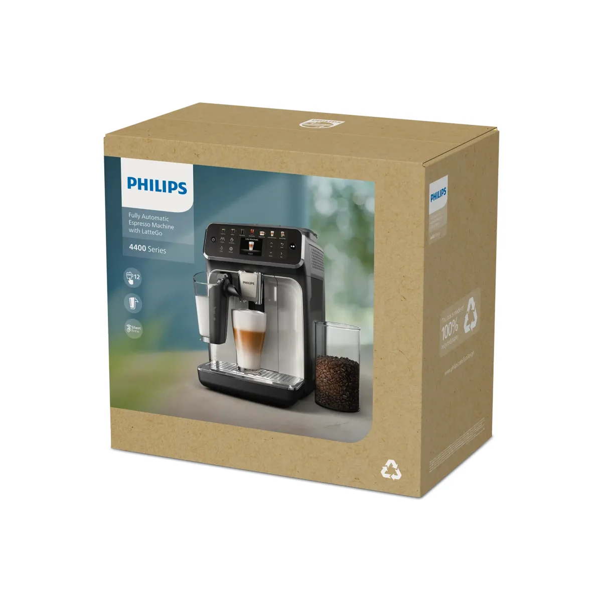 Philips Série 4400 Expresso broyeur machine à café 12 boissons, noir LatteGo — visuel 5