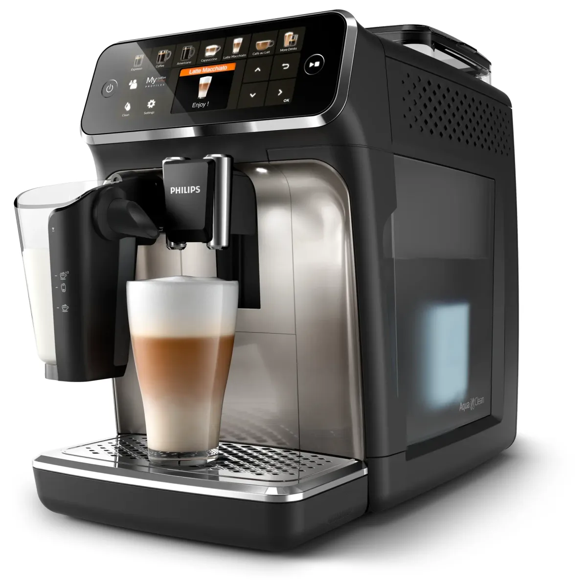 Philips Série 5400 Expresso broyeur machine à café 12 boissons, gris LatteGo — visuel 3
