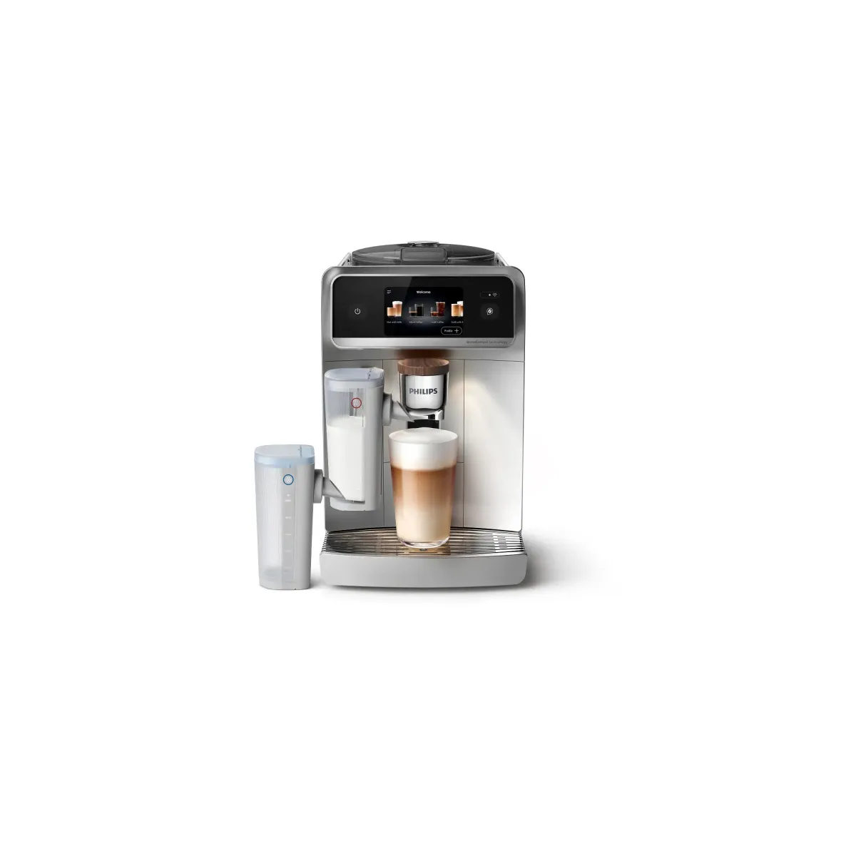 Philips Série 8000 Café Aromis Expresso Broyeur machine à café 50 boissons, Chrome LatteGo
