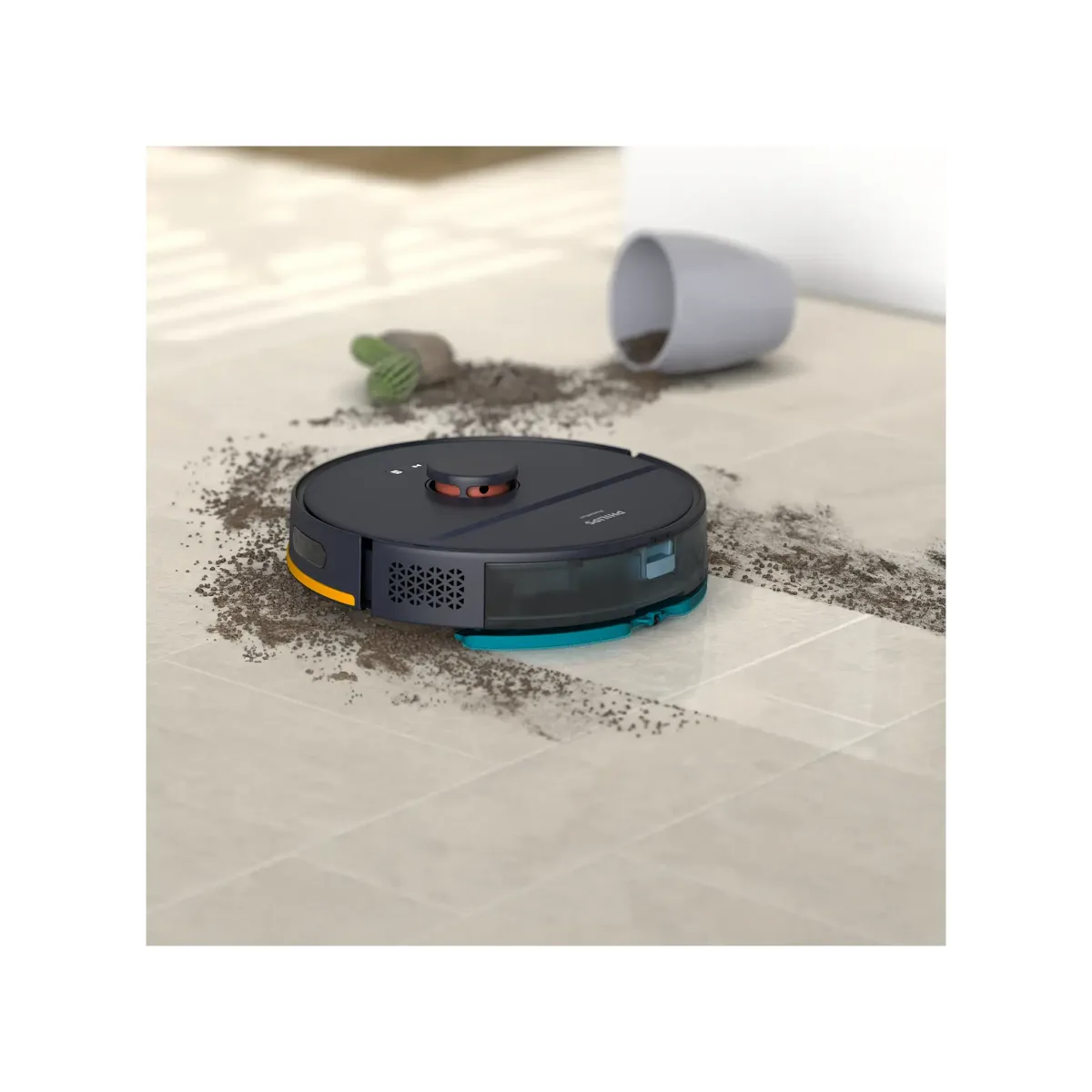 Philips Série 2000 Aspirateur robot Aspirateur 2-en-1 avec station, Bleu — visuel 3