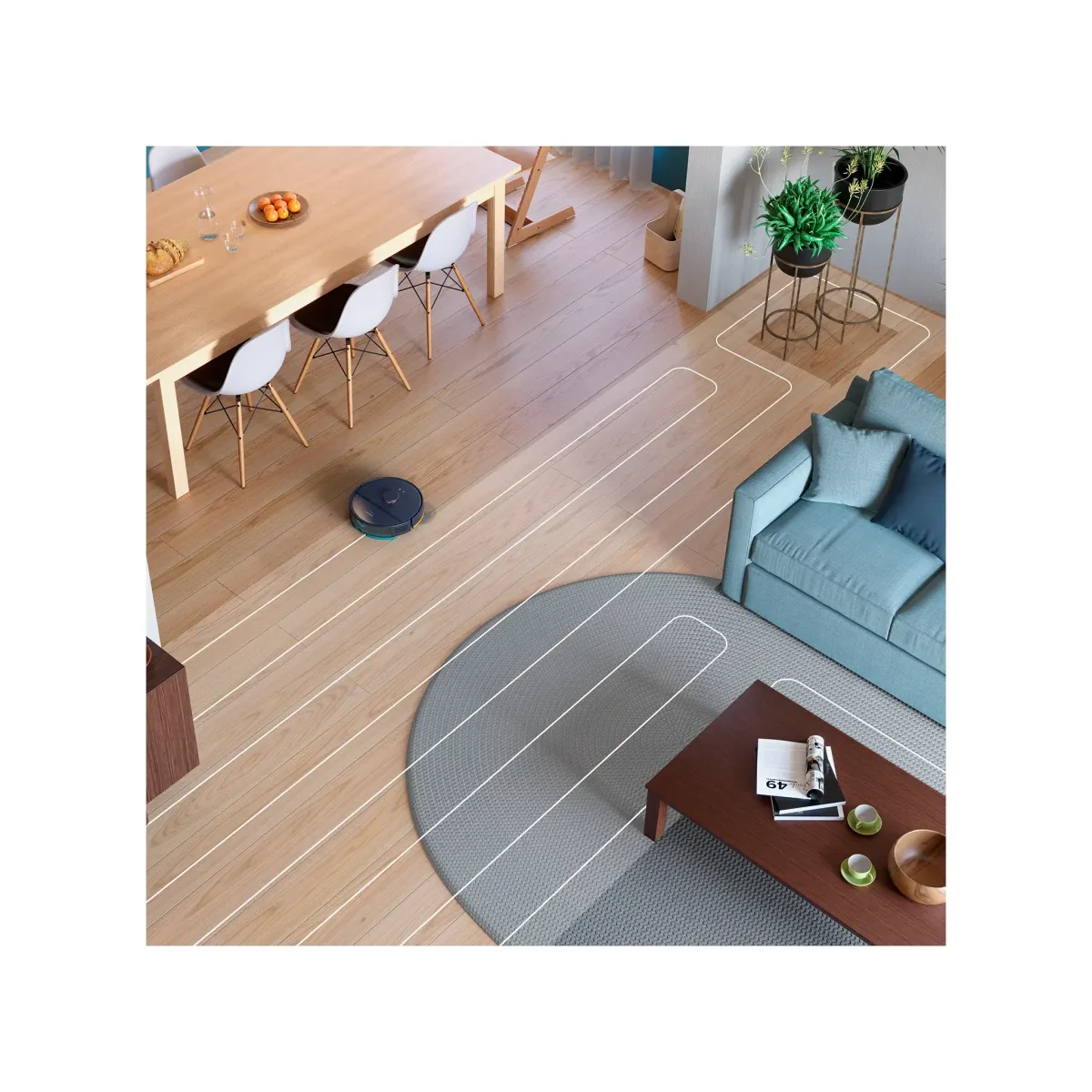 Philips Série 2000 Aspirateur robot Aspirateur 2-en-1 avec station, Bleu — visuel 5
