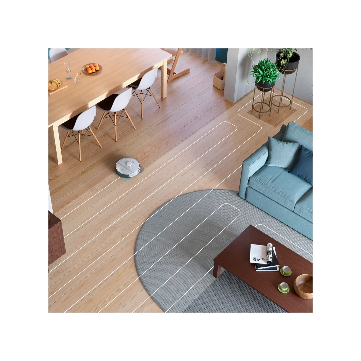 Philips Série 2000 Aspirateur robot Aspirateur 2-en-1 avec station, Blanc — visuel 4