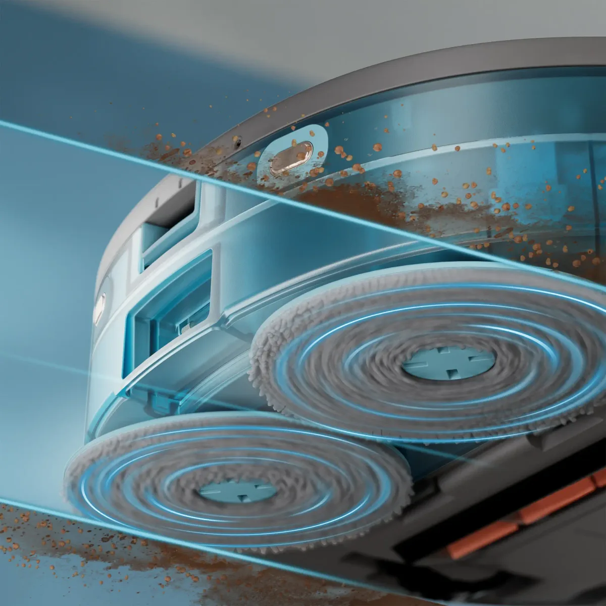 Philips Série 5000 Aspirateur robot Aspirateur 2-en-1 avec station, Blanc — visuel 4