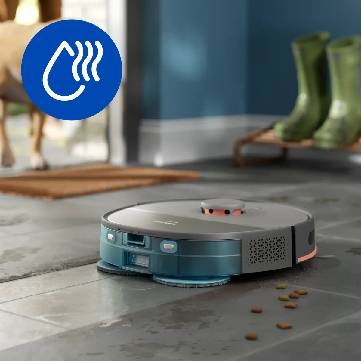 Philips Série 5000 Aspirateur robot Aspirateur 2-en-1 avec station, Blanc — visuel 5