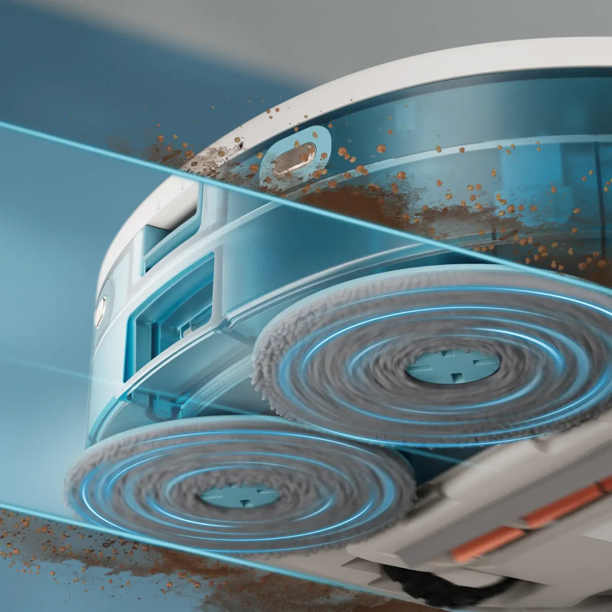 Philips Série 5000 Aspirateur robot Aspirateur 2-en-1 avec station, Beige — visuel 5