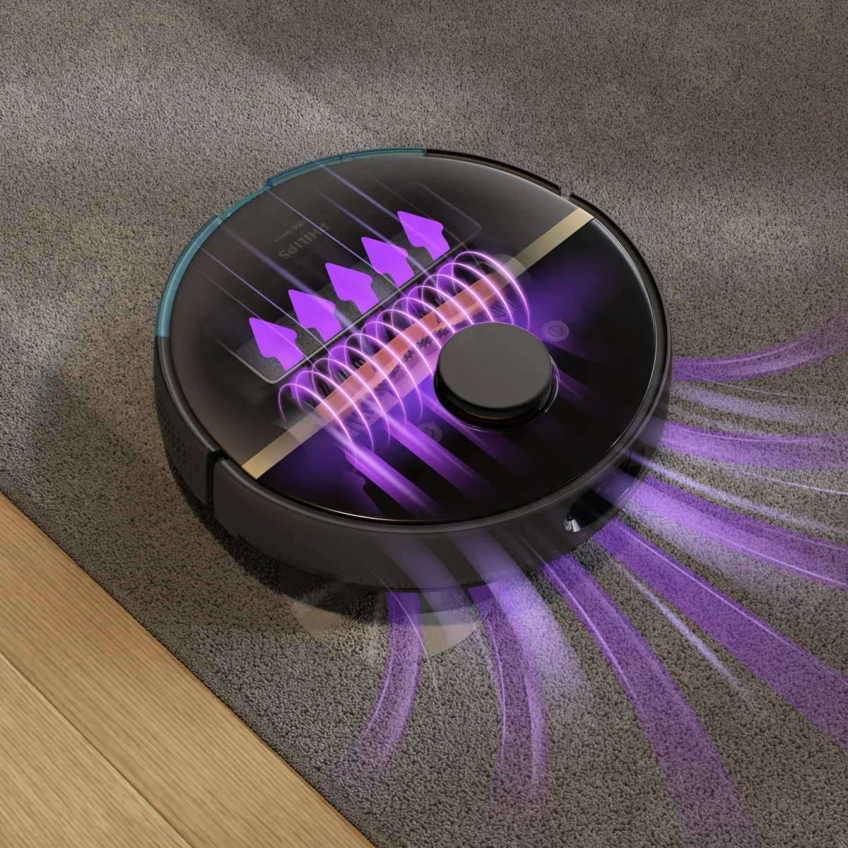 Philips Série 7000 Aspirateur robot Aspirateur 2-en-1 Aqua, 180 mins*, Noir — visuel 5