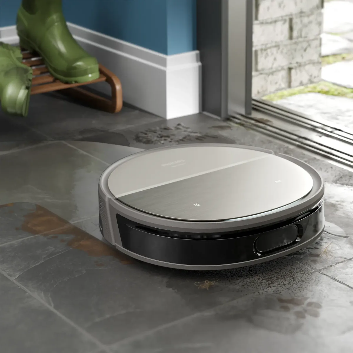Philips Série 9000 Aspirateur robot Aspirateur 5-en-1 avec station, Métal — visuel 4