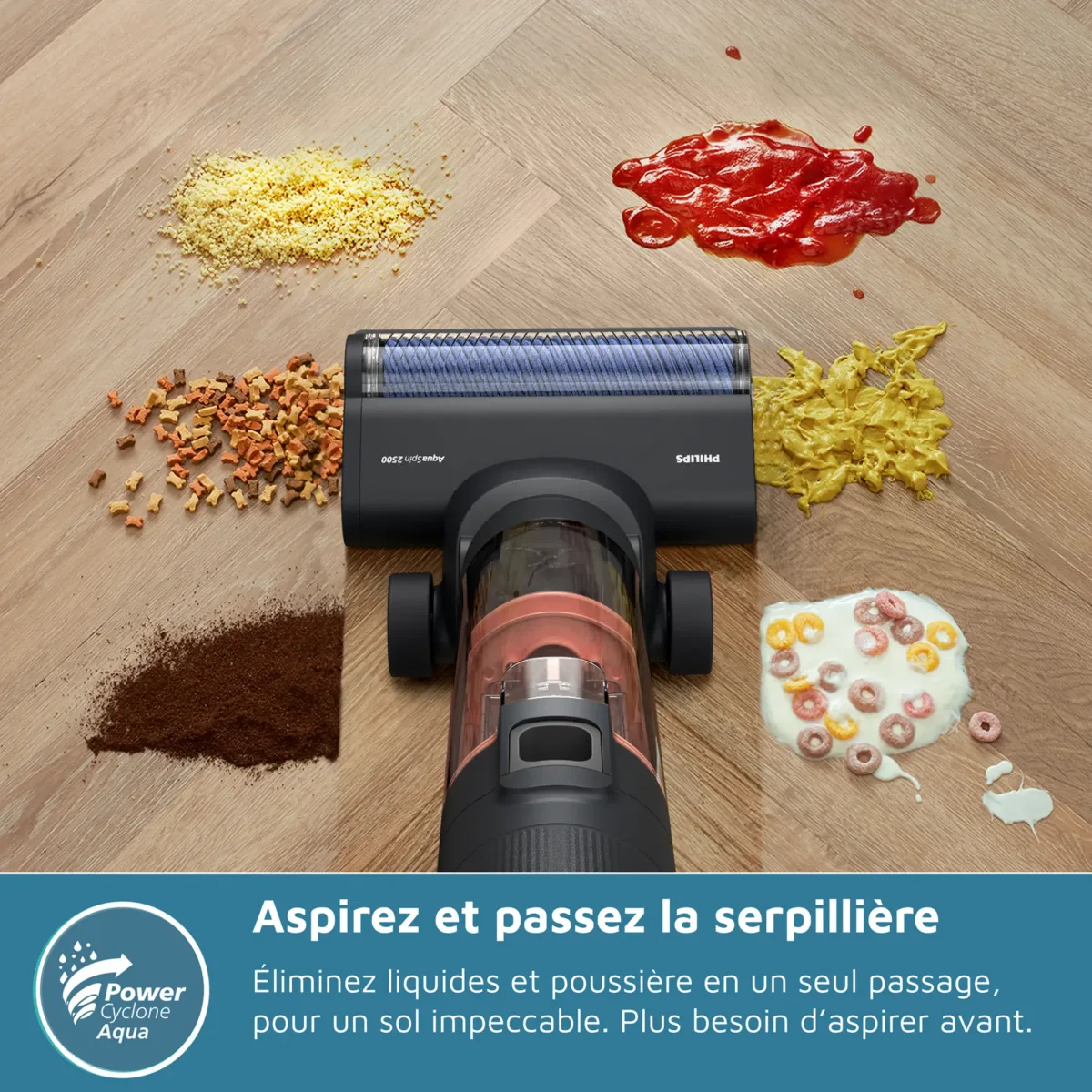 Philips Série 6000 Aspirateur laveur Aspirateur Balai 2-en-1 PowerCyclone Noir — visuel 5