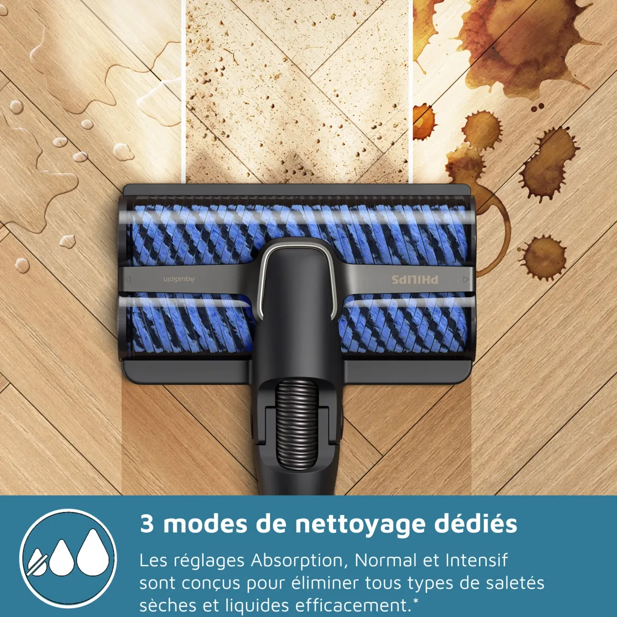 Philips Série 9000 AquaTrio Aspirateur laveur Aspirateur Balai 3-en-1 PowerCyclone Noir — visuel 4
