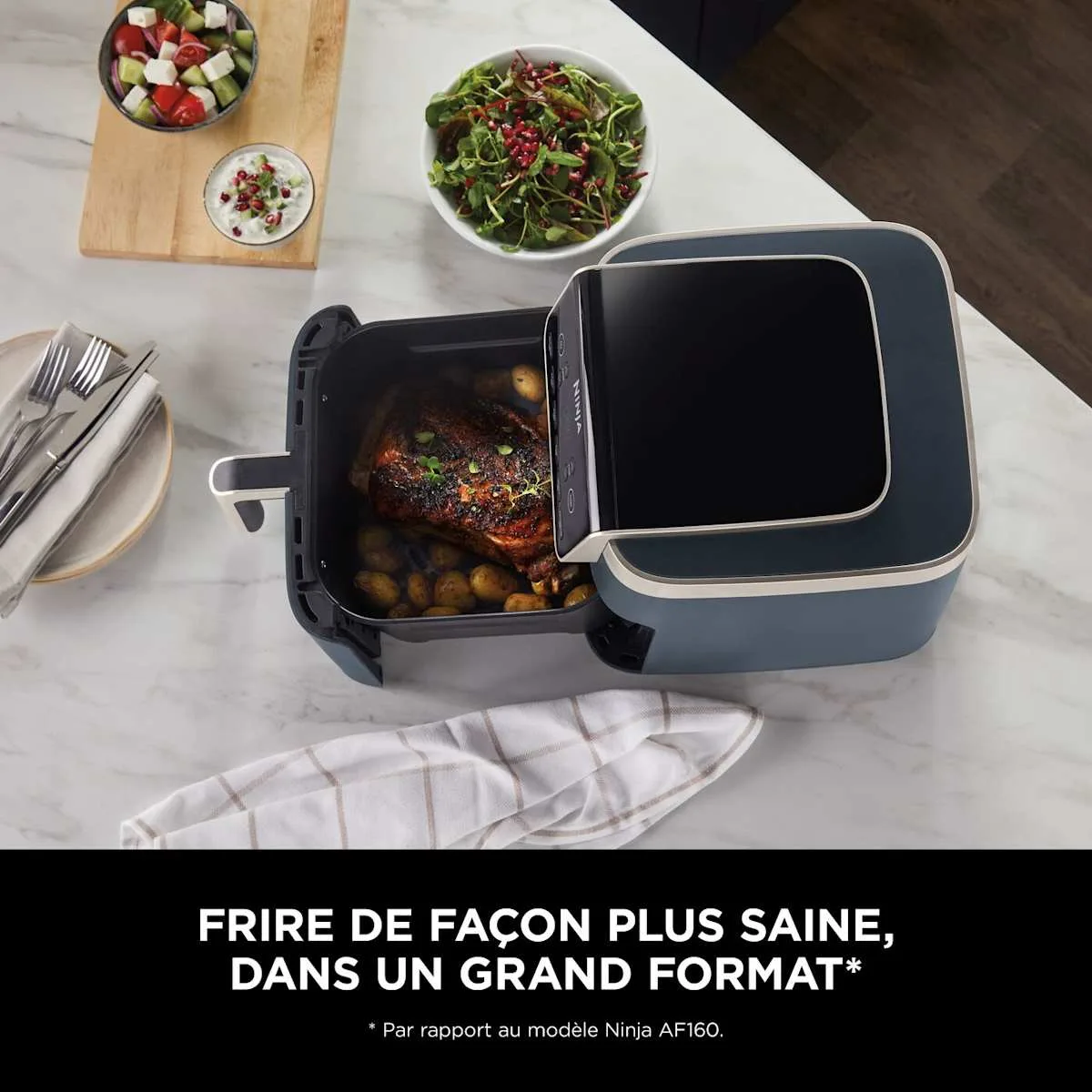 Ninja Air Fryer Ninja 1 tiroir 6-en-1, 6,2 L, Bleu nuit — visuel 5