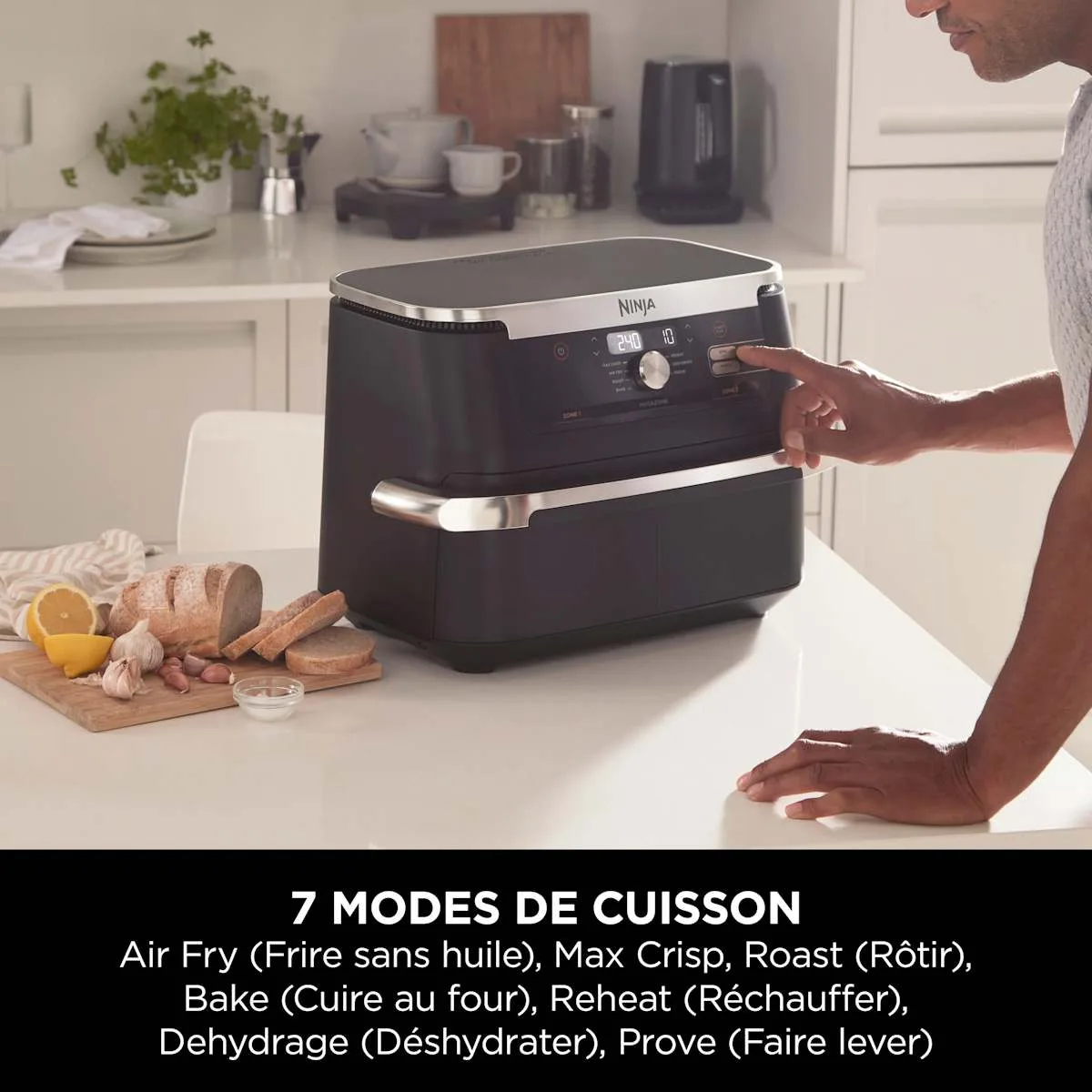 Ninja Air Fryer Ninja Foodi Flex, 10.4L, 7-en-1, Noir — visuel 3