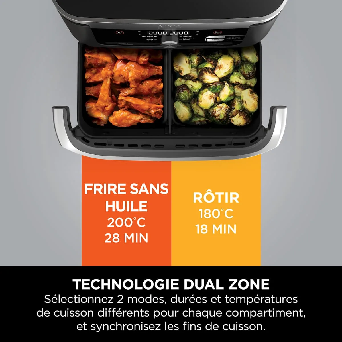Ninja Air Fryer Ninja Foodi Flex, 10.4L, 7-en-1, Noir — visuel 6