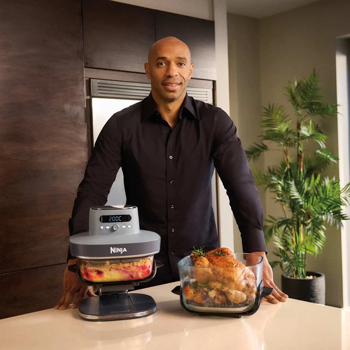 Ninja Air Fryer en verre Crispi Pro 7-en-1, Bleu Cyberspace — visuel 3