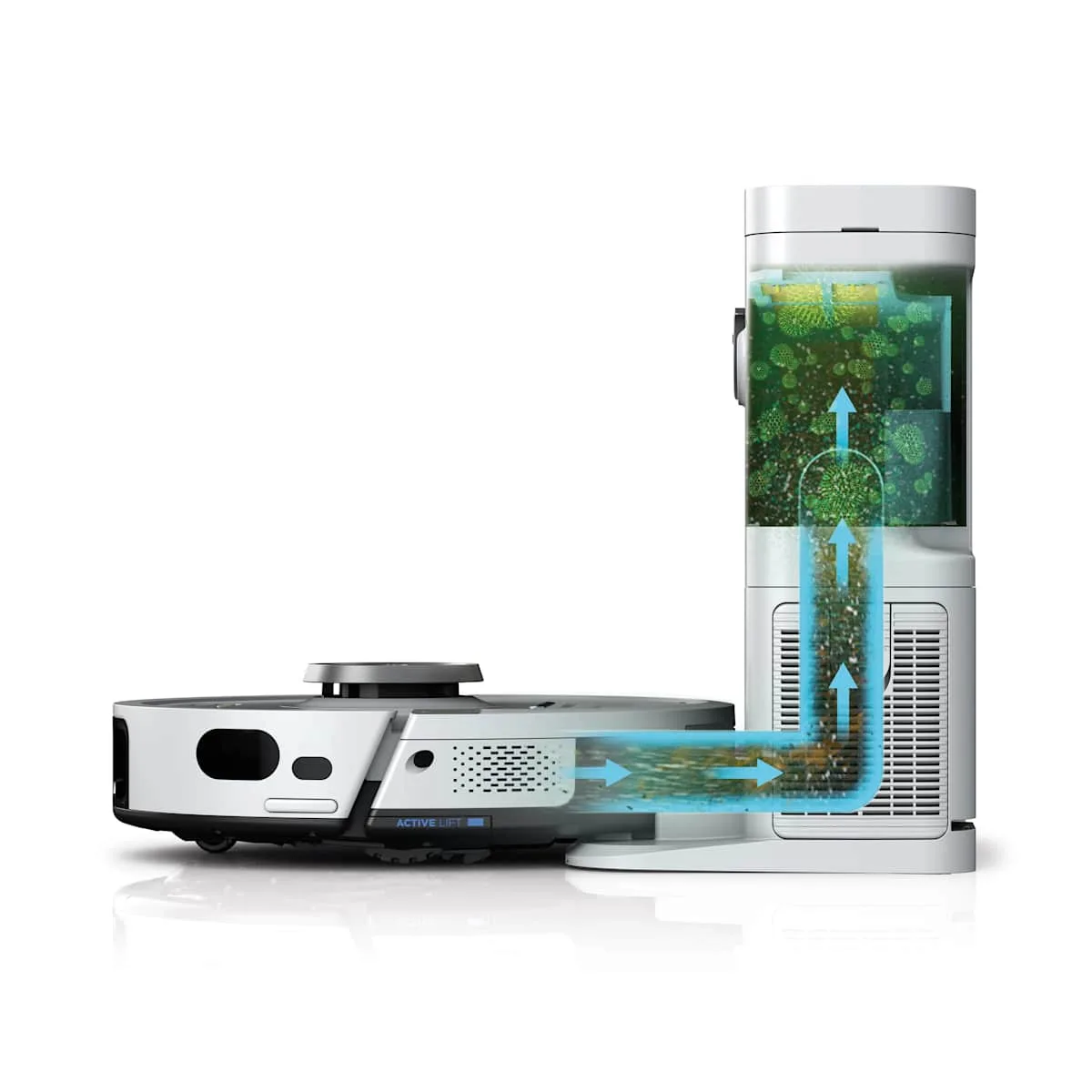 Shark Aspirateur robot Shark PowerDetect avec autovidage et navigation IA – Blanc AV2820VEEUWH — visuel 3