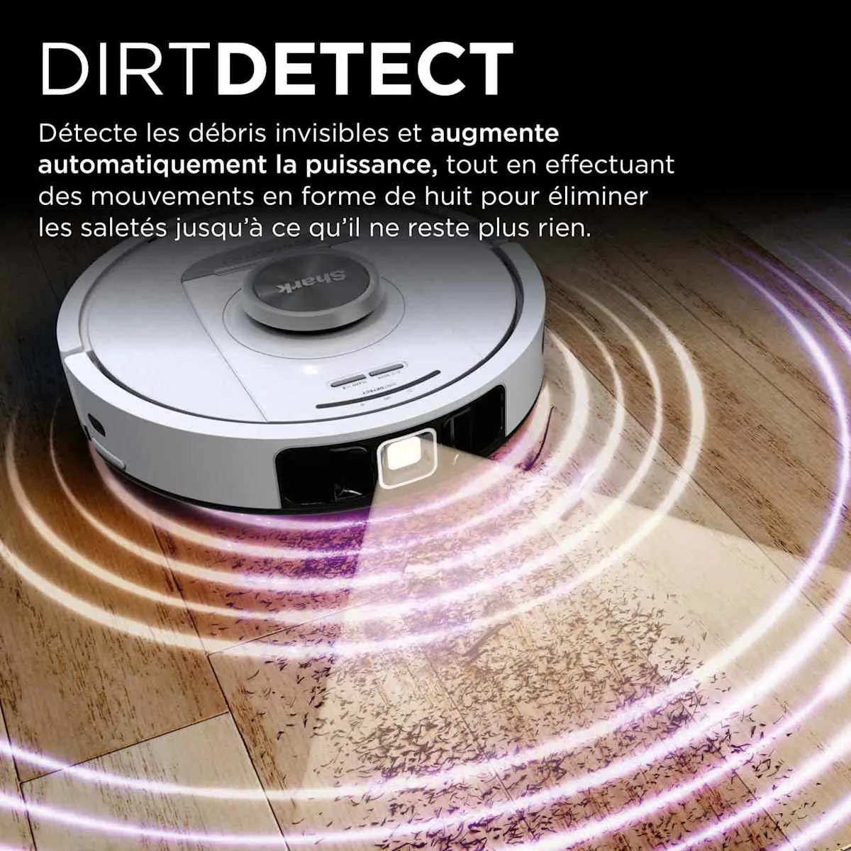 Shark Aspirateur robot Shark PowerDetect avec autovidage et navigation IA – Blanc AV2820VEEUWH — visuel 5