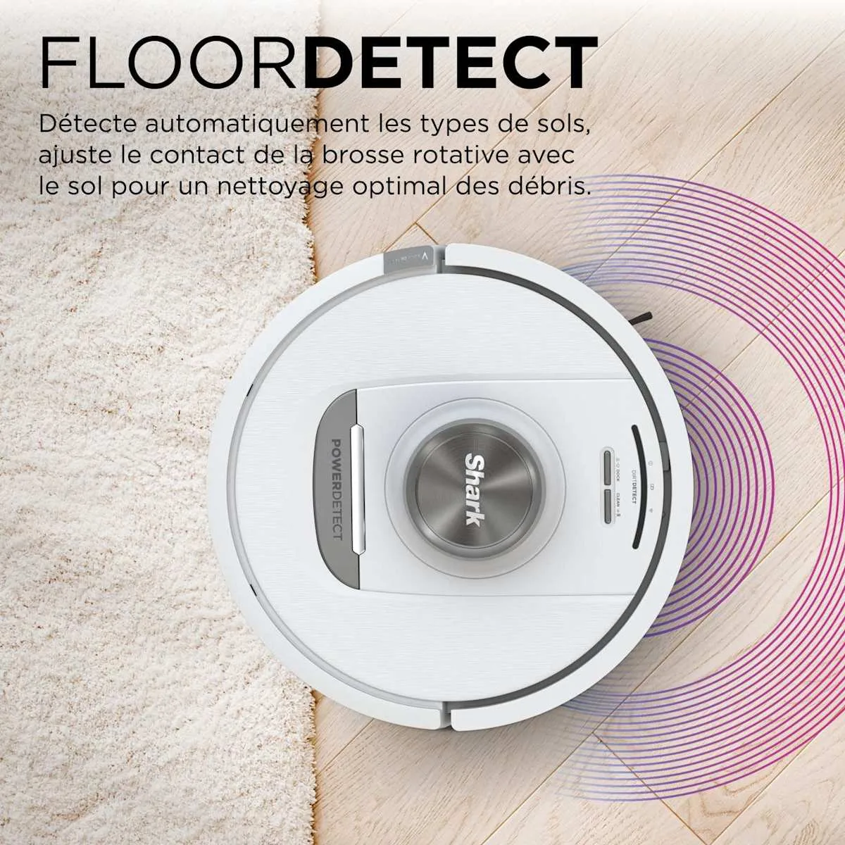 Shark Aspirateur robot Shark PowerDetect avec autovidage et navigation IA – Blanc AV2820VEEUWH — visuel 6