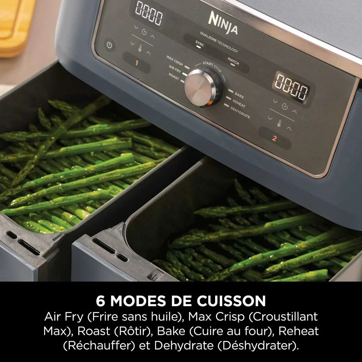 Ninja Air Fryer Ninja DualZone, 9.5L, 6-en-1, Cyber Space — visuel 3