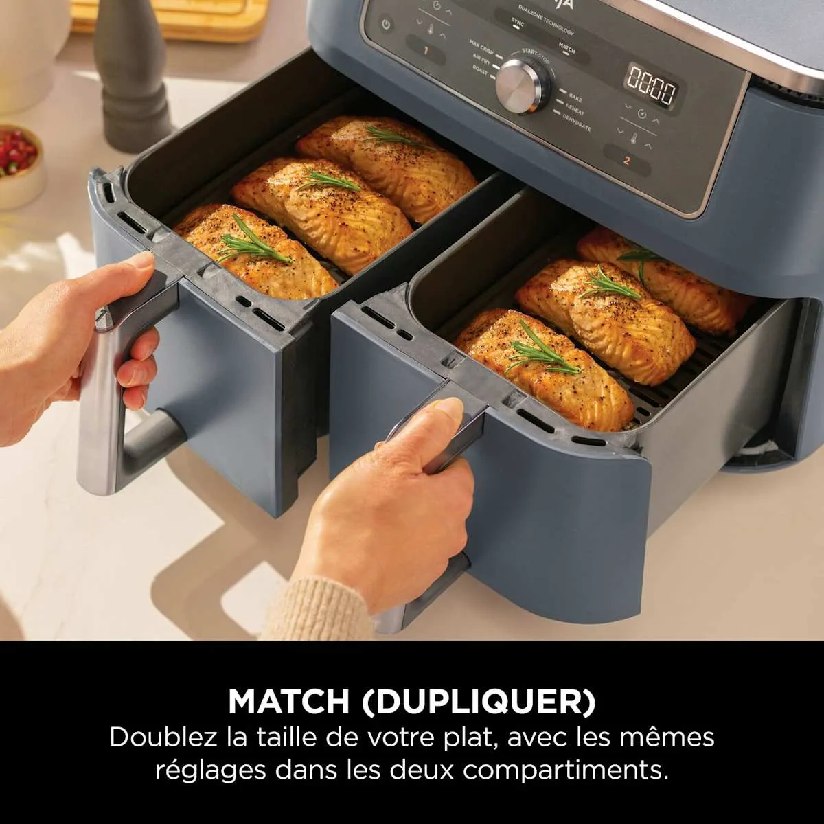 Ninja Air Fryer Ninja DualZone, 9.5L, 6-en-1, Cyber Space — visuel 5