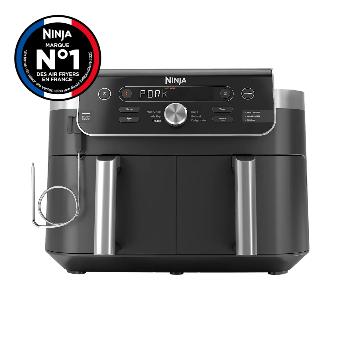 Ninja Air Fryer Ninja DualZone MAX, thermosonde intelligente, 9.5L, 6-en-1