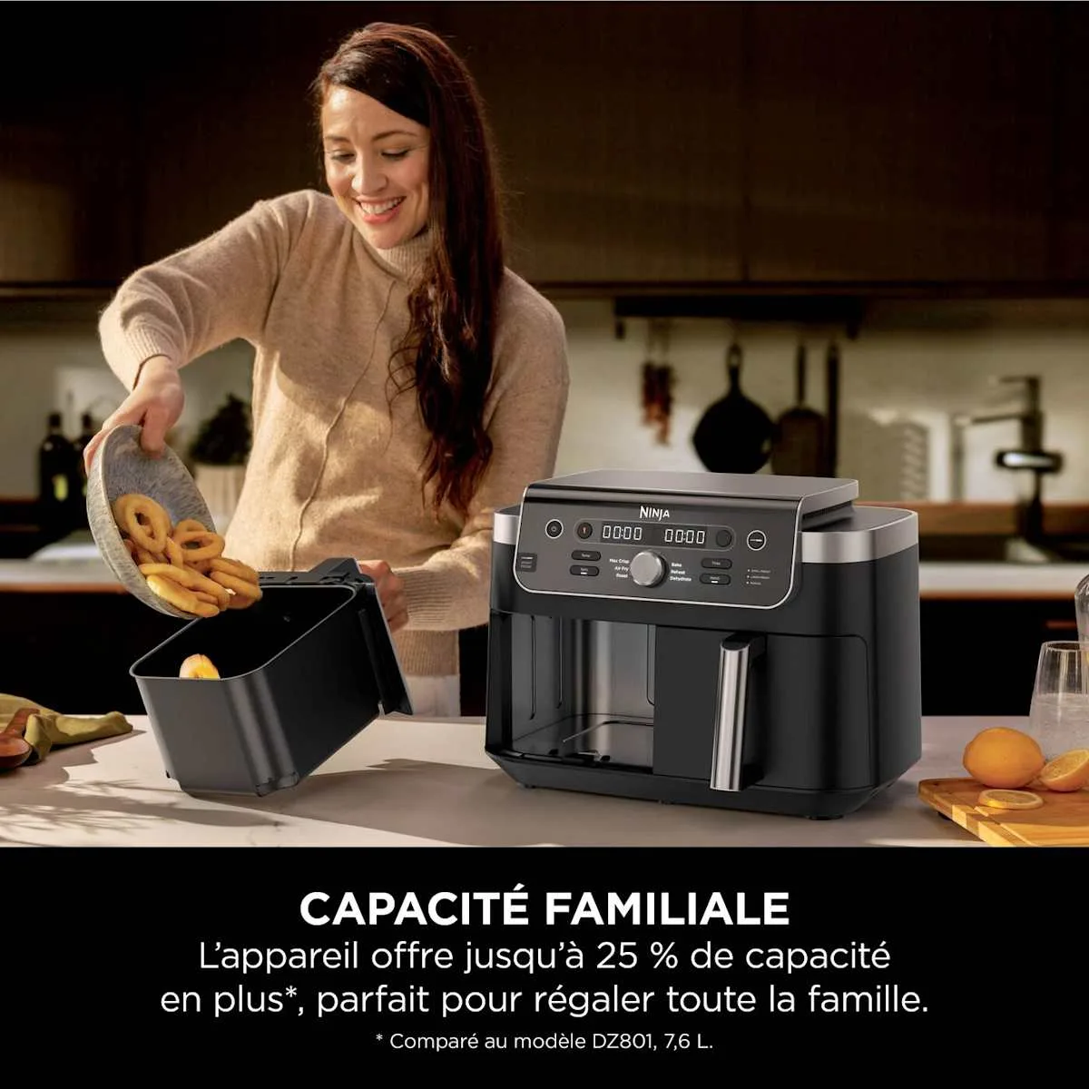 Ninja Air Fryer Ninja DualZone MAX, thermosonde intelligente, 9.5L, 6-en-1 — visuel 5