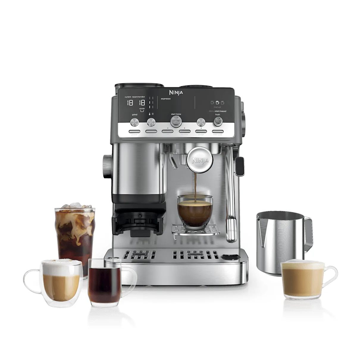 Ninja Machine à café compacte semi-automatique Ninja Luxe Café MINI Plus - Argent