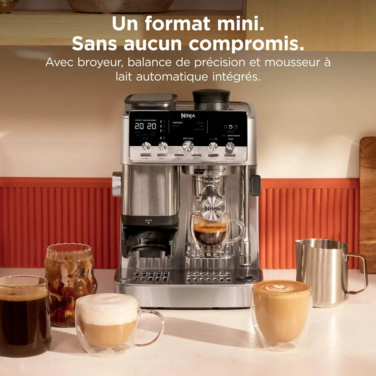 Ninja Machine à café compacte semi-automatique Ninja Luxe Café MINI Plus - Argent — visuel 3