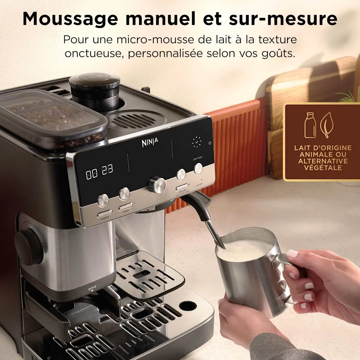 Ninja Machine à café compacte semi-automatique Ninja Luxe Café MINI Plus - Argent — visuel 4