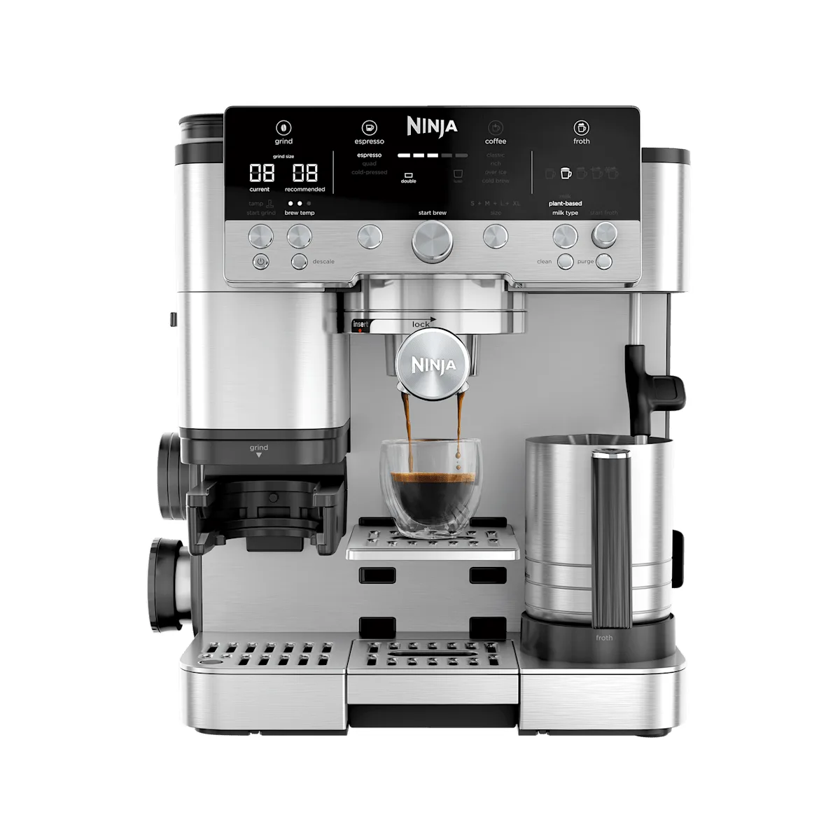 Ninja Machine à café semi-automatique Ninja Luxe Café Premier Plus - Argent