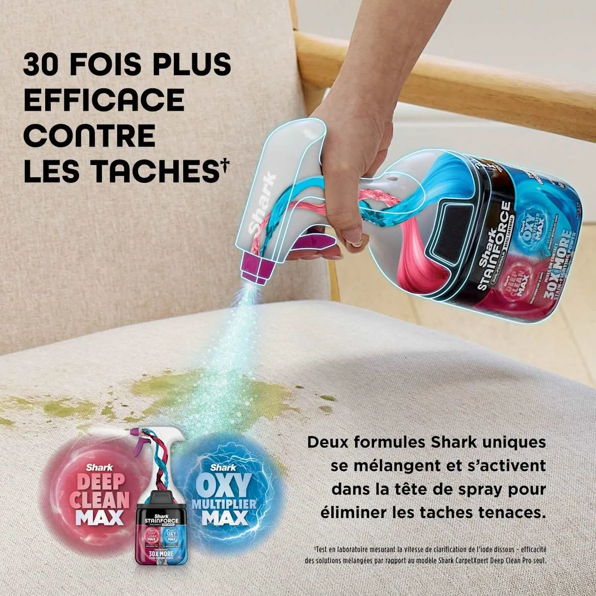 Shark Shark StainForce - Shampouineuse Détacheur Portable Sans Fil pour Tapis, Canapé, Voiture et Tissus d'Ameublement — visuel 3