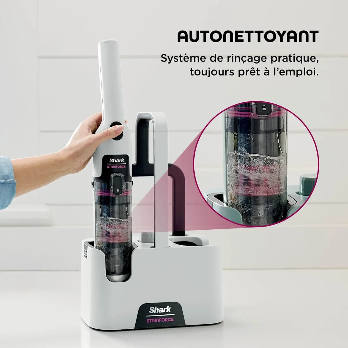 Shark Shark StainForce - Shampouineuse Détacheur Portable Sans Fil pour Tapis, Canapé, Voiture et Tissus d'Ameublement — visuel 6