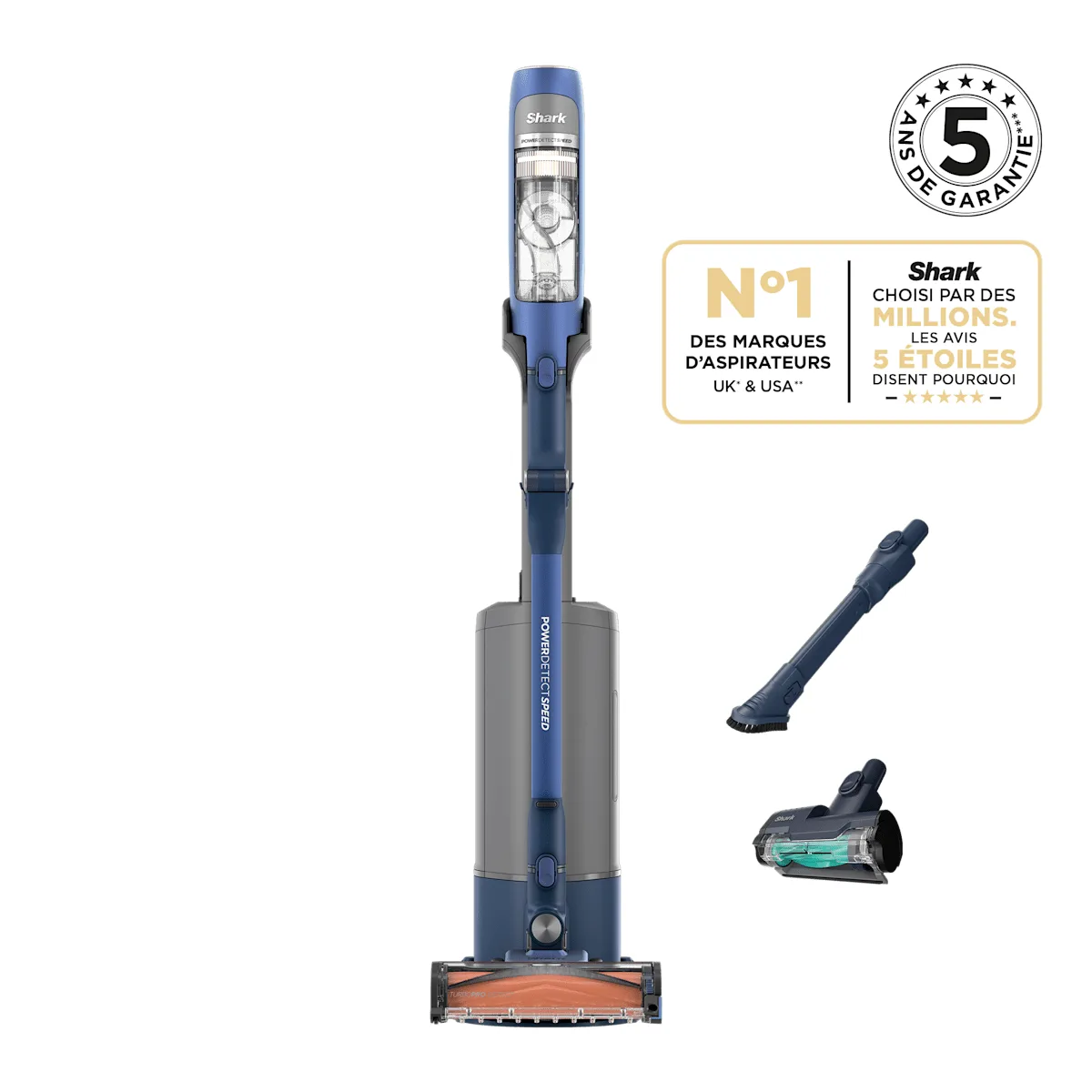 Shark Aspirateur balai sans fil Shark PowerDetect Speed Pet Pro Clean & Empty – Ultramarine