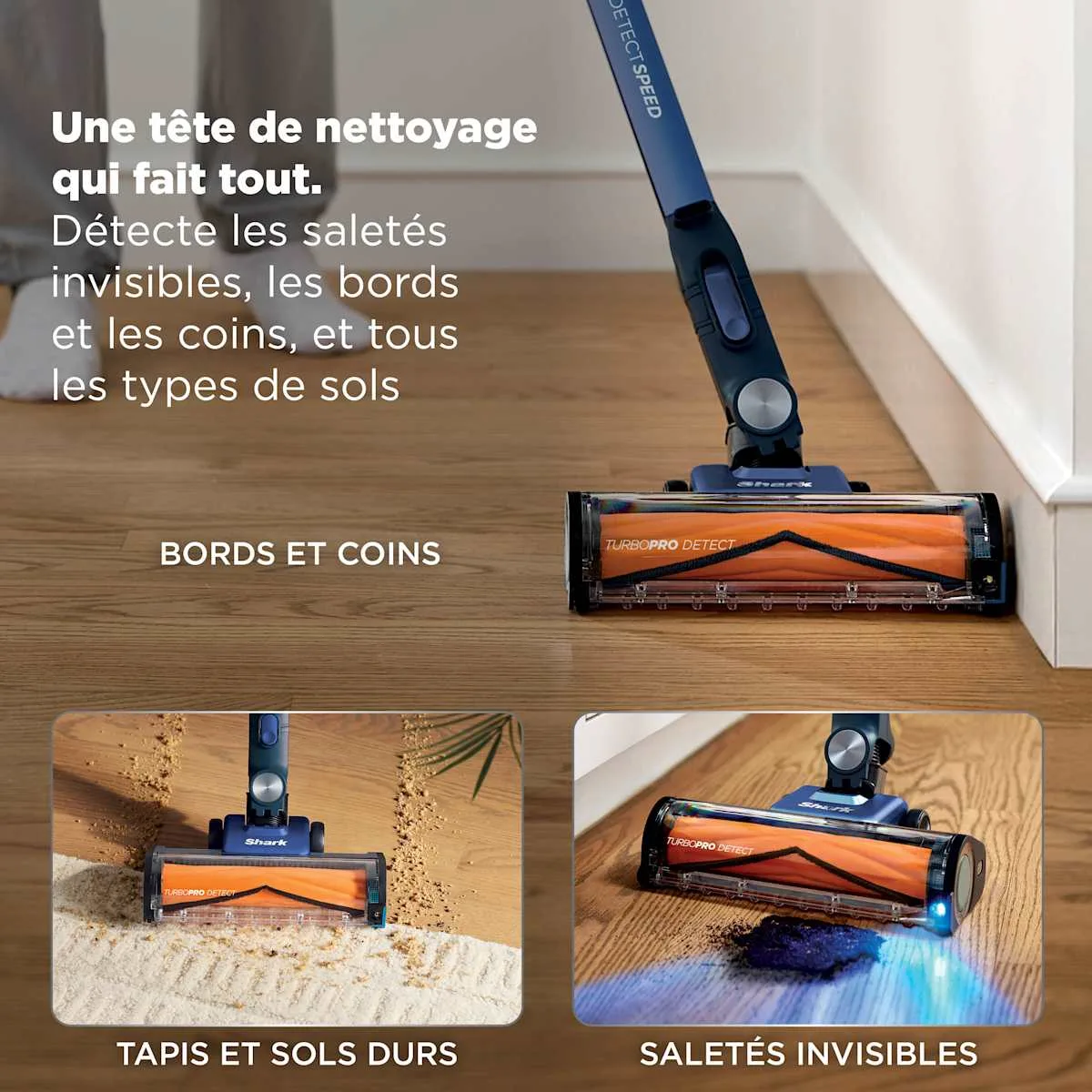Shark Aspirateur balai sans fil Shark PowerDetect Speed Pet Pro Clean & Empty – Ultramarine — visuel 5