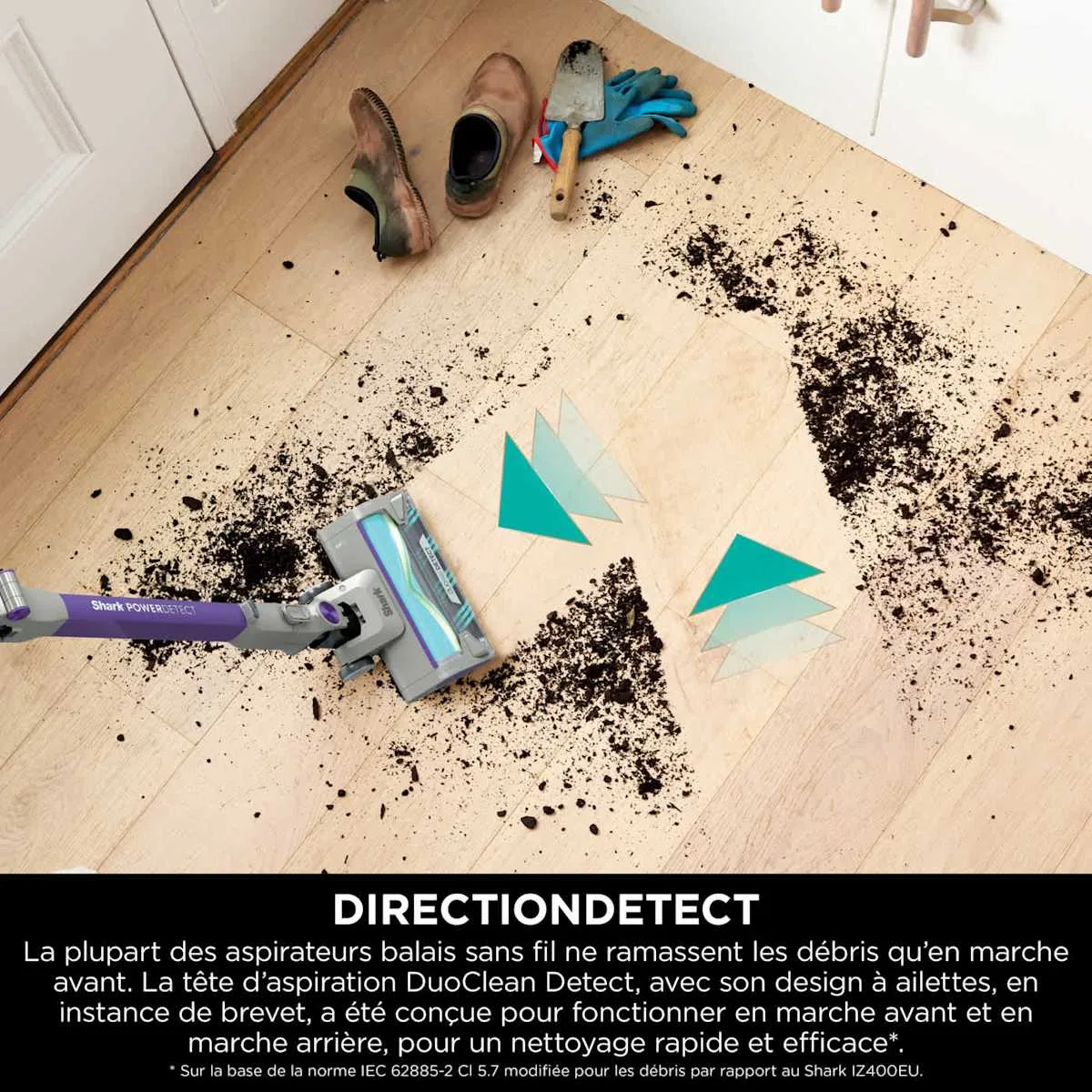 Shark Aspirateur balai sans fil Shark PowerDetect Clean, 70 min d'autonomie — visuel 4