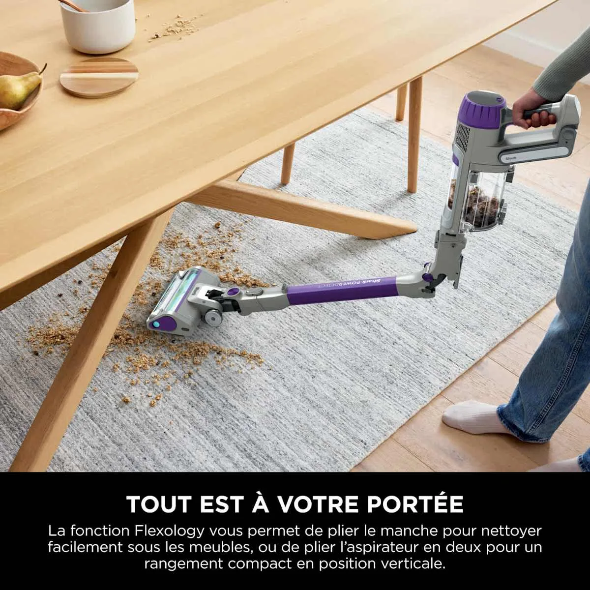 Shark Aspirateur balai sans fil Shark PowerDetect Clean, 70 min d'autonomie — visuel 6