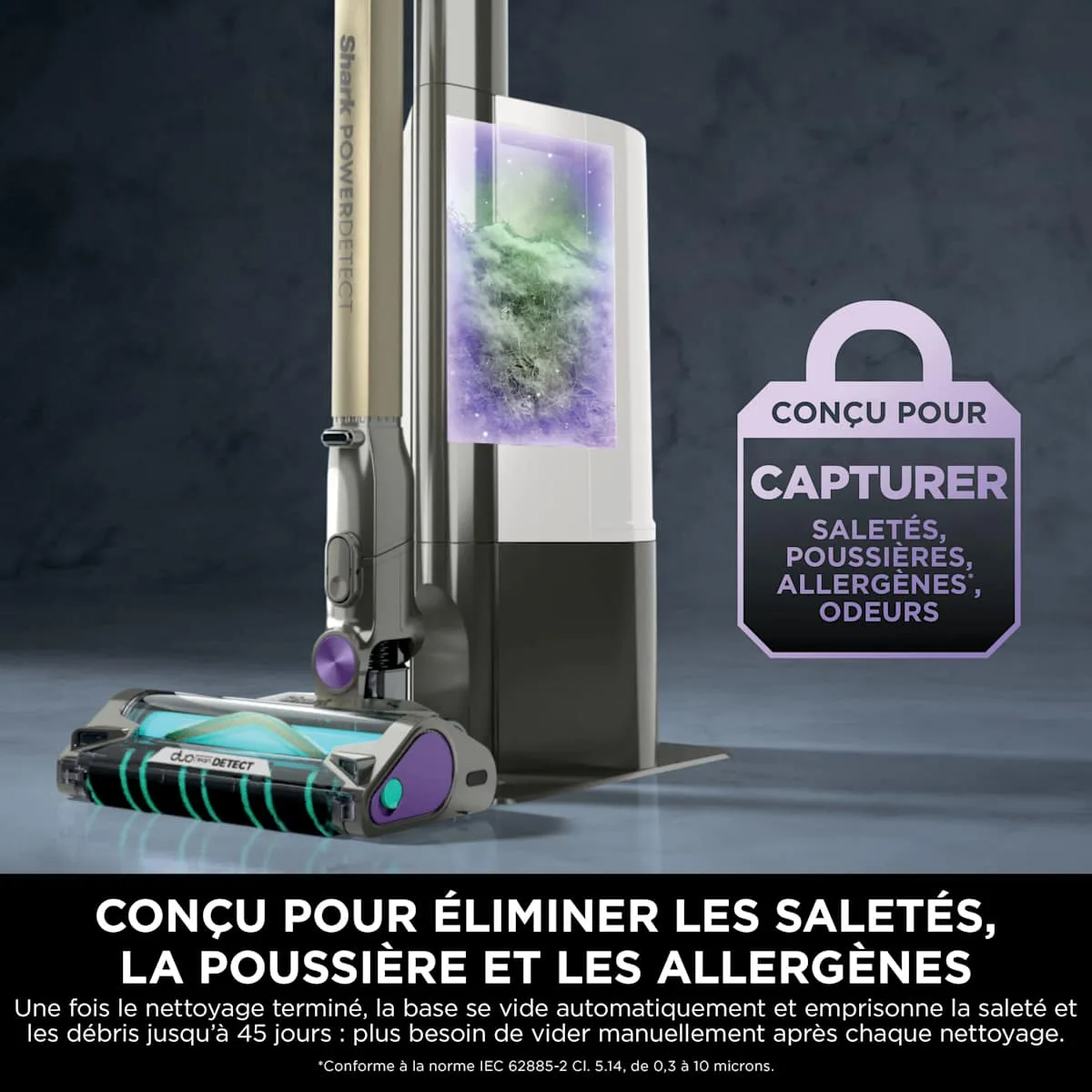 Shark Aspirateur sans fil Shark PowerDetect Clean & Empty spécial poils d’animaux avec double batteries amovibles — visuel 6