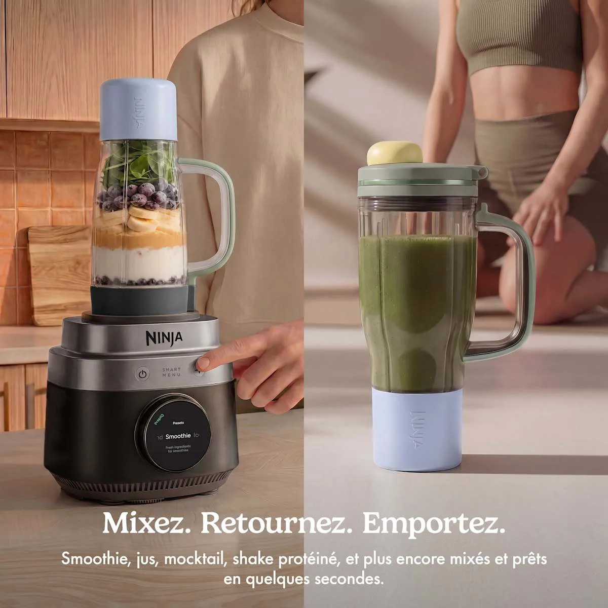 Ninja Robot multifonction 3-en-1 Ninja CrushBOSS - Blender, robot culinaire & blender-gourde - Onyx — visuel 6