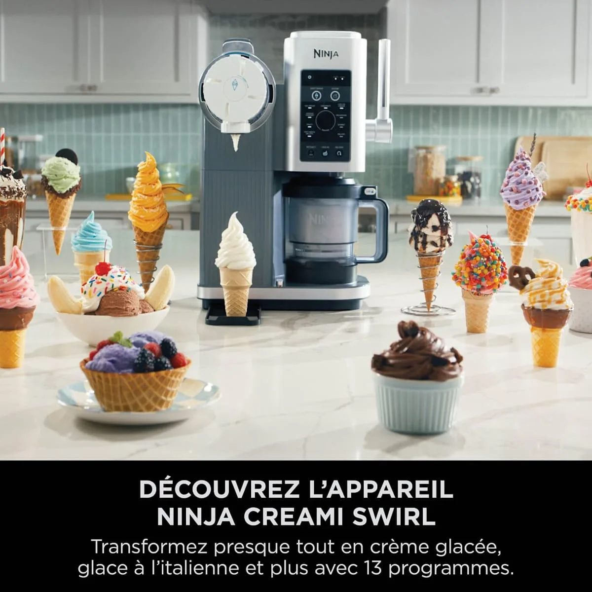 Ninja Machine à glaces et glaces à l'italienne 13-en-1 Ninja CREAMi Scoop &Swirl — visuel 3
