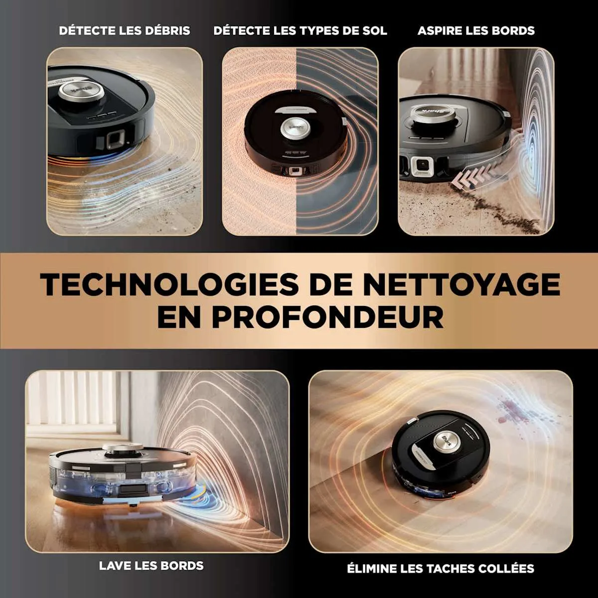 Shark Robot aspirateur et laveur Shark PowerDetect NeverTouch Pro autovidant et autoremplissant RV2800ZEEU — visuel 3