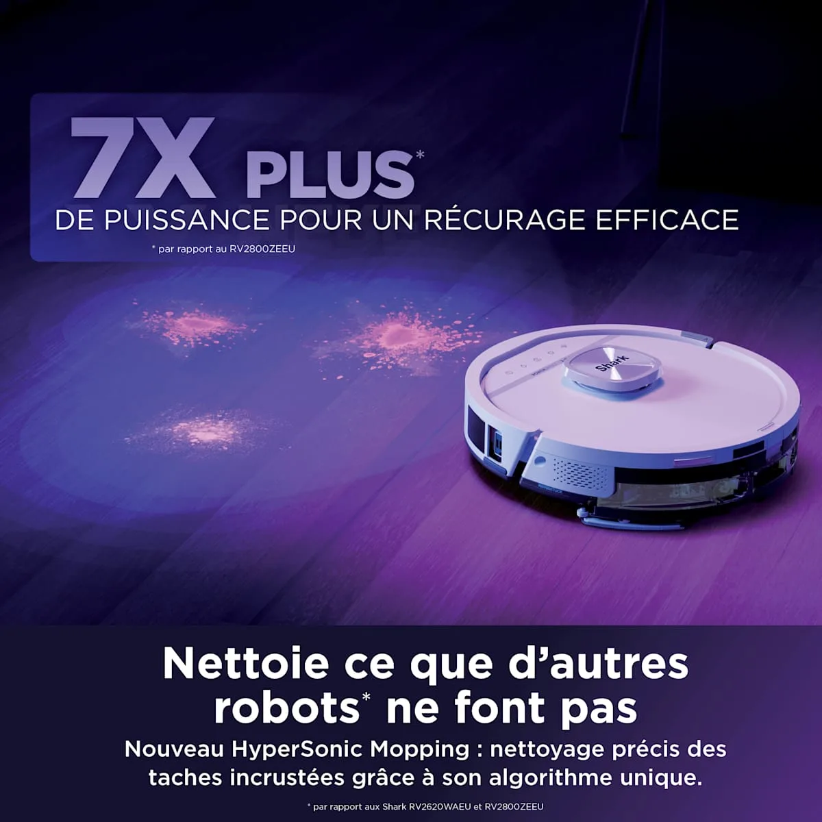 Shark Robot aspirateur laveur 2-en-1 Shark PowerDetect UV Reveal – Blanc — visuel 3