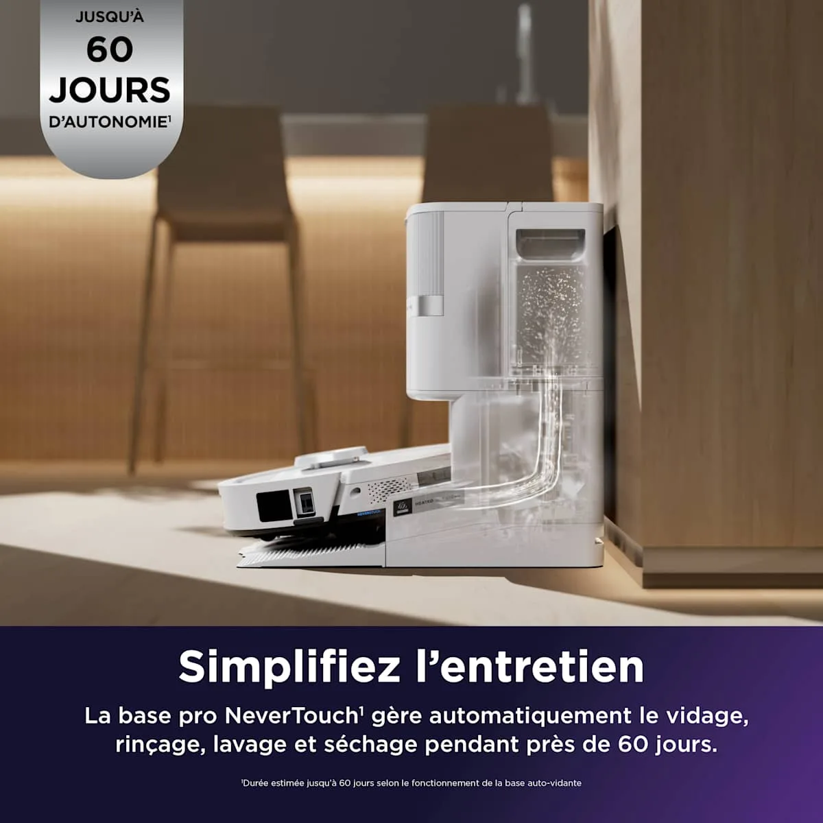 Shark Robot aspirateur laveur 2-en-1 Shark PowerDetect UV Reveal – Blanc — visuel 5
