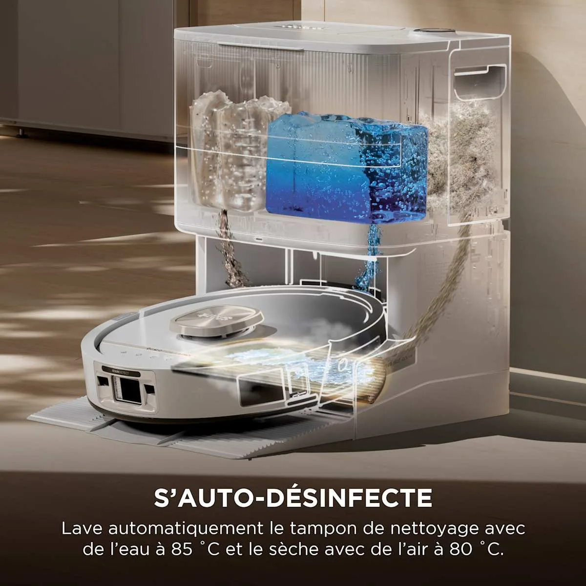 Shark Shark PowerDetect Luxe UV Reveal, robot aspirateur et nettoyeur 2-en-1, Vert — visuel 3