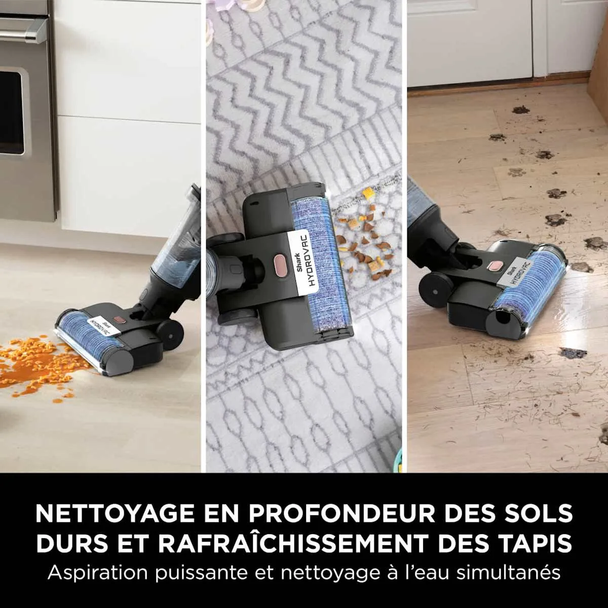 Shark Aspirateur laveur sans fil Shark HydroVac pour sols durs et moquettes — visuel 3