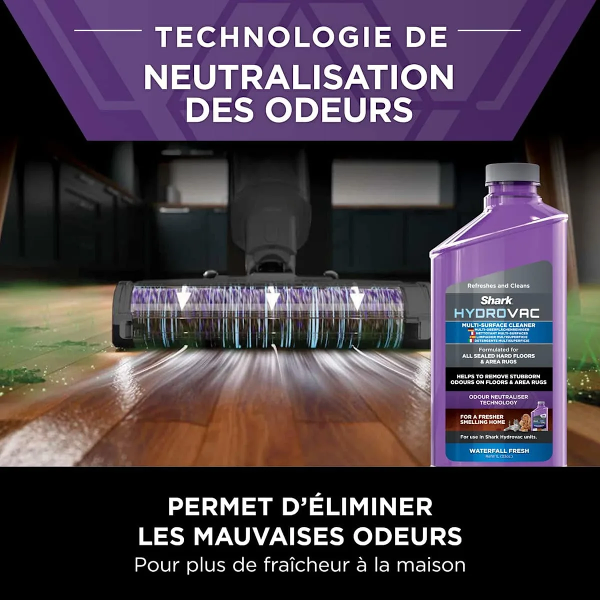 Shark Aspirateur laveur sans fil Shark HydroVac pour sols durs et moquettes — visuel 6